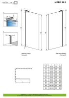 душова перегородка Radaway Modo SL II 100х200 права, скло прозоре, хром (10319104-01-01R)