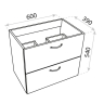 тумбочка подвесная Lavita Basic Barato 60, white (5900378314448)
