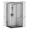 душова кабіна Rea Punto 80x100 black безпечне скло, прозоре (REA-K4806)