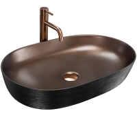 умывальник Rea Cleo 60,5x41 black/copper brush (REA-U6383)