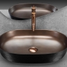умывальник Rea Cleo 60,5x41 black/copper brush (REA-U6383)