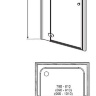 душевые двери Radaway Torrenta DWJ 90, правые, стекло каррэ (32000-01-10) 