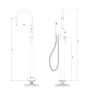 змішувач для ванни окремий Omnires Y graphite (Y1233GR)