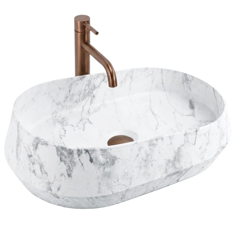 умывальник Rea Zoe Dune 59x38 матовый, имитация камня (REA-U3538)