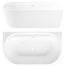 ванна акриловая Rea Marion 169,5x80,5 Right угловая, пристенная, white (REA-W4405)