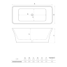 ванна акриловая Lavita Rilassa 1700x800x600, белый (5908211489209)