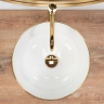 умивальник Rea Stella 36x36 white gold edge (REA-U7445)