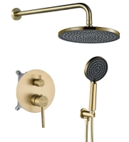 душова система Rea Foster прихованого монтажу, brushed gold + box (REA-P6441)