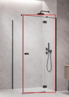 душові двері Radaway Garda KDJ 120х195 права, безпечне скло, чорний (10700120-54-01R)