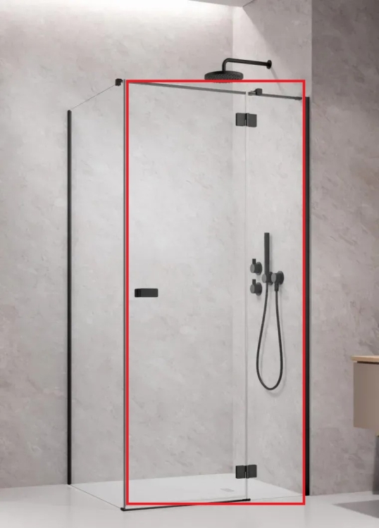 душевая дверь Radaway Garda KDJ 120х195 правая, безопасное стекло, черный (10700120-54-01R)