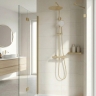 душова система для душу з термостатом Rea Lungo brushed gold (REA-P6730)