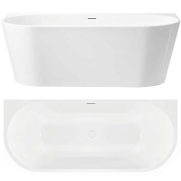 ванна акрилова Rea Capri 179,5x76 пристінна, white (REA-W1863)