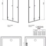 душевые двери Radaway Carena DWB L 90 стекло прозрачное (34502-01-01NL)