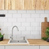 кухонная мойка Rea West 48,5x44 white (ZLE-00123) + сифон