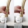 смеситель для кухни Rea Eco Fresh с выдвижным изливом, brushed gold (REA-B7596)