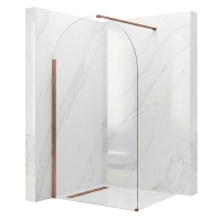 душевая стенка Rea Heaven 110x200 безопасное стекло, прозрачное brush copper (REA-K6688)