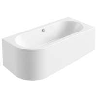ванна акрилова Rea Orion 169,5x75 Right кутова, пристінна, white (REA-W0070)