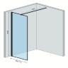 душова стінка Rea Bler 70 безпечне скло, прозоре (REA-K7636)