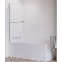 штора для ванны Radaway Idea PNJ 80 безопасное стекло, прозрачное, с вешалкой (10001080-01-01W)