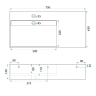 умывальник Rea Archi 75x43 white (REA-U4300)