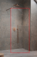 душова перегородка Radaway Modo New II 110х200 скло прозоре, brushed copper (389114-93-01)