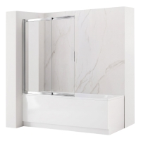 штора для ванни Rea Dario 100x140 chrome скло прозоре (REA-W7883)