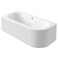 ванна акрилова Rea Orion Stripe 169,5x75 left кутова, пристінна, white (REA-W0073)