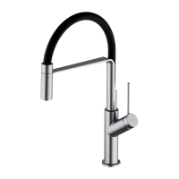 змішувач для кухні Omnires Vita brushed nickel/matt black (VI6350BLNI)