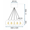люстра TooLight transp (OSW-08236)