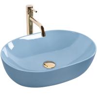 умывальник Rea Lisa 49x35 blue shiny (REA-U6620)