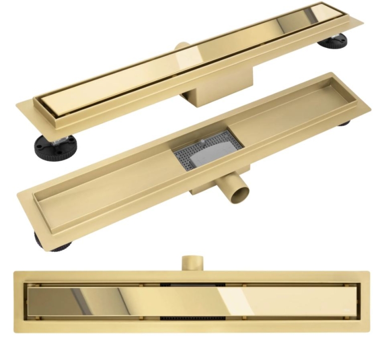 трап лінійний Rea Neox 800 мм gold (REA-G2563)