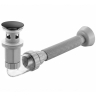 сифон для умывальника с донным клапаном Rea click-clack black (REA-A9492)