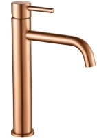 смеситель для умывальника Rea Lungo brushed copper, высокий (REA-B1114)