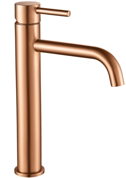 смеситель для умывальника Rea Lungo brushed copper, высокий (REA-B1114)
