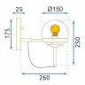 бра TooLight золото (OSW-06678)