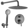 душевая система скрытого монтажа Rea Ontario grey tytan + box (REA-P5504)