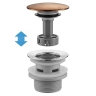сифон для умывальника с донным клапаном Rea click-clack brushed copper (REA-A9497)
