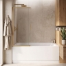 штора для ванны Rea Dario 80x140 brush gold стекло прозрачное (REA-W7882)