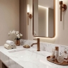 змішувач для умивальника Rea Lungo Diamond Low brushed copper (REA-B9844)