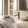 змішувач для умивальника Rea Lungo Diamond Low brushed copper (REA-B9844)