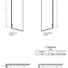 штора для ванной Radaway Carena PNJ 70, левая, стекло коричневое (202101-108L)