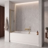 штора для ванны Rea Dario 100x140 brush gold стекло прозрачное (REA-W7885)