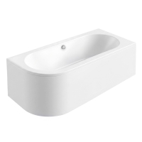 ванна акрилова Rea Orion 159,5x75 Right кутова, пристінна, white (REA-W0097)