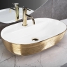 умивальник Rea Aura 60,5x40,5 white/gold brush (REA-U6900)