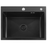 кухонна мийка Rea Liam 58x45 із сифоном, black (ZLE-06008)