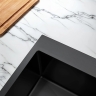 кухонна мийка Rea Liam 58x45 із сифоном, black (ZLE-06008)