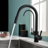 смеситель для кухни Rea Eco Fresh с выдвижным изливом, black (REA-B7564)