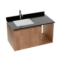 тумбочка с умывальником Lavita Kent 90 wood black (5900378346623)