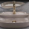 умывальник Rea Aura 61x41 beige shiny (REA-U6381)