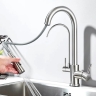 смеситель для кухни Rea Eco Fresh с выдвижным изливом, brushed nickel (REA-B7563)
